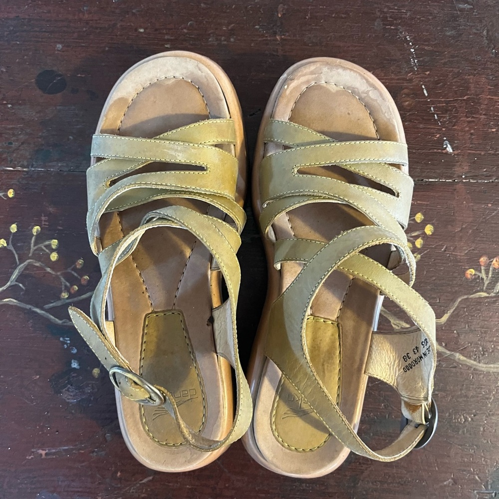 Dansko Sage Green Wedge Sandal